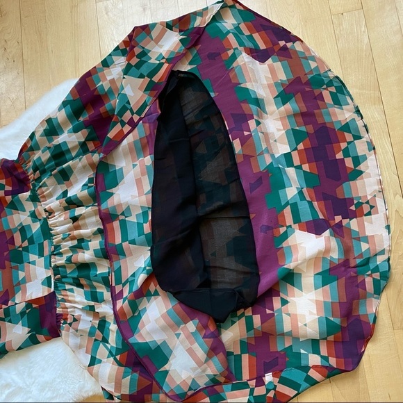 SOLD - Revolve | Line & Dot Geometric Print Silk Dress - Picture 7 of 13